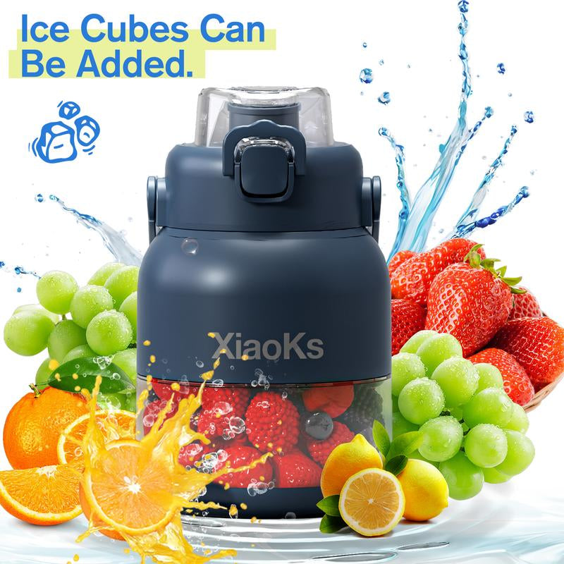 Experience Freshness On-the-Go with the Xiaoks BPA-Free 45.7 Oz Electric Citrus Juicer - Perfect for Smoothies, Shakes, and Outdoor Adventures!