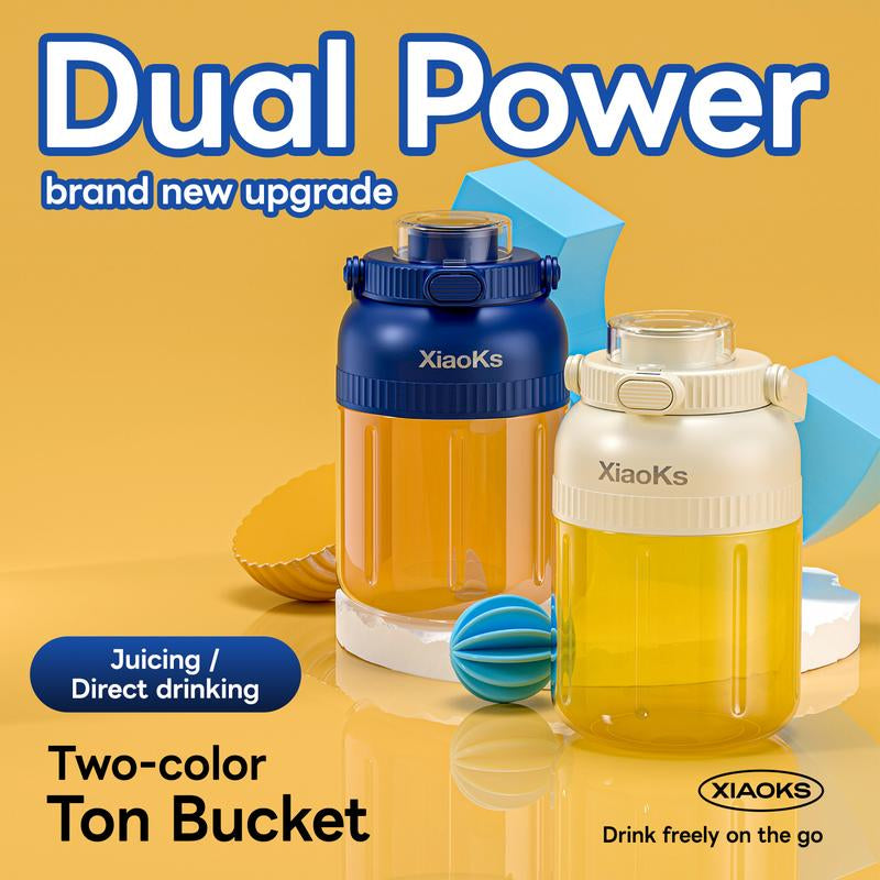 Experience Freshness On-the-Go with the Xiaoks BPA-Free 45.7 Oz Electric Citrus Juicer - Perfect for Smoothies, Shakes, and Outdoor Adventures!