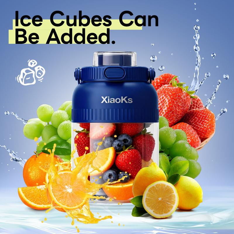 Experience Freshness On-the-Go with the Xiaoks BPA-Free 45.7 Oz Electric Citrus Juicer - Perfect for Smoothies, Shakes, and Outdoor Adventures!
