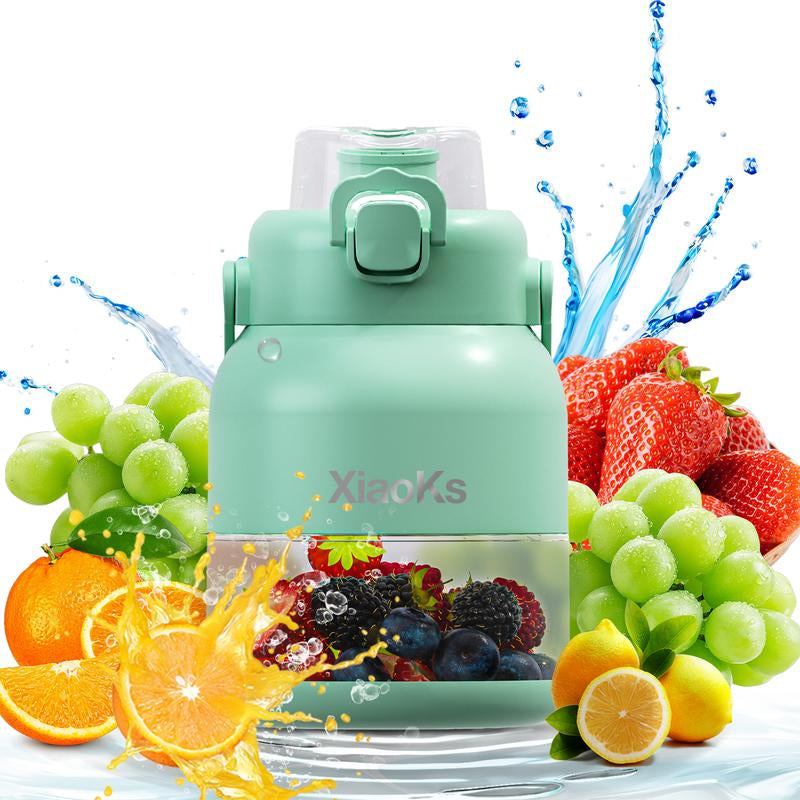 Experience Freshness On-the-Go with the Xiaoks BPA-Free 45.7 Oz Electric Citrus Juicer - Perfect for Smoothies, Shakes, and Outdoor Adventures!