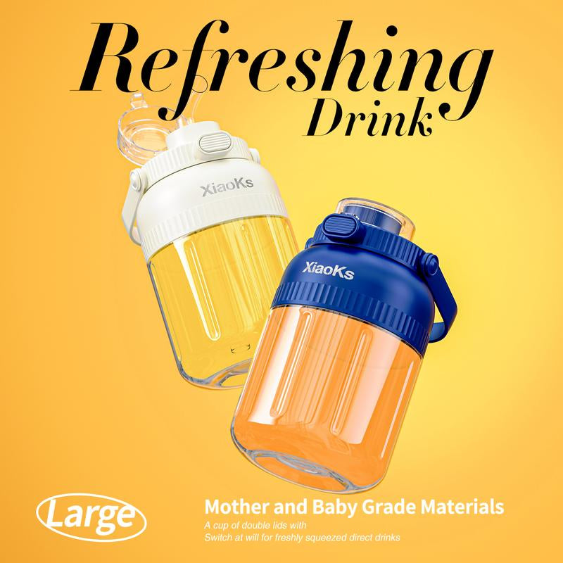 Experience Freshness On-the-Go with the Xiaoks BPA-Free 45.7 Oz Electric Citrus Juicer - Perfect for Smoothies, Shakes, and Outdoor Adventures!