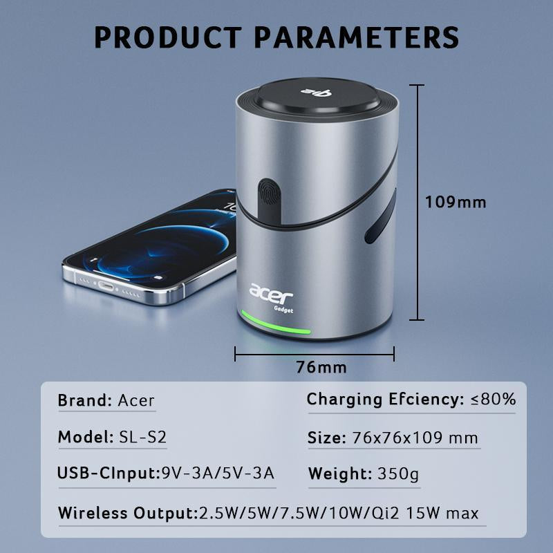 Acer Qi2 Wireless Charger SL-S2: The Ultimate 3-In-1 Fast Charging Station for iPhone 17, Apple Watch, and AirPods with Adjustable Design and Innovative Pop-Up Modules